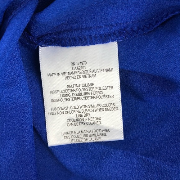 BCBGMaxAzria Blue Sapphire Ruffle Mini Dress Small $248 - Picture 6 of 8